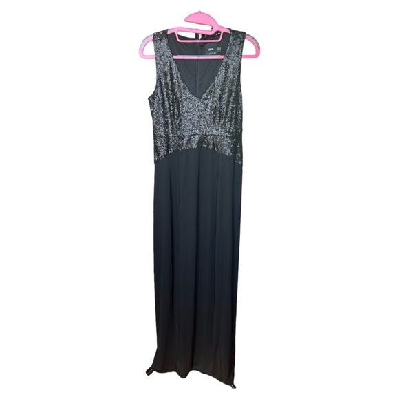 Asos black with sequins maternity dress - Picture 1 of 5